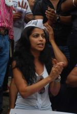 Shweta Keswani support Anna Hazare in Juhu, Mumbai on 24th Aug 2011 (32).JPG